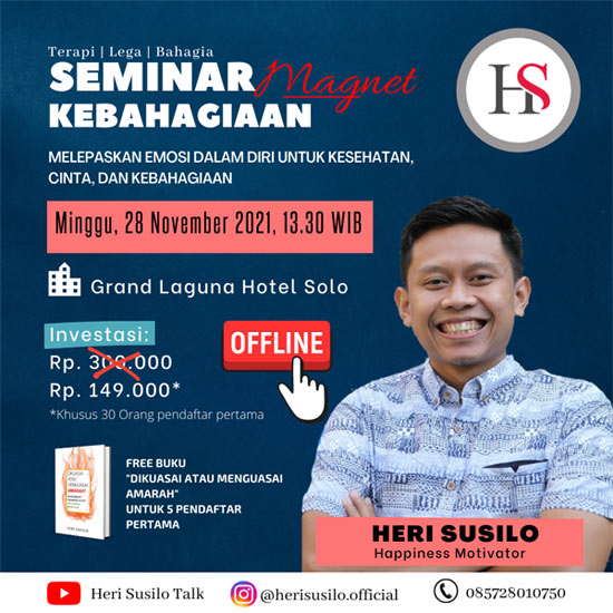 Pamflet seminar magnet kebahagiaan